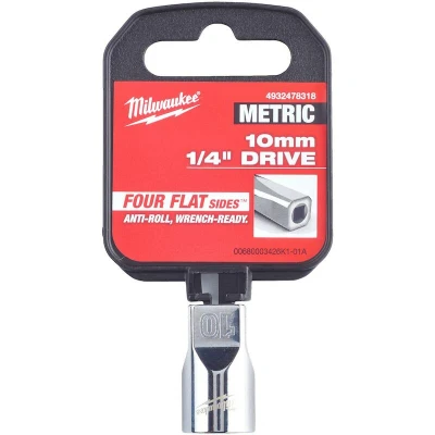 Afbeelding van MILWAUKEE 4932478318 ratel dop metrisch standaard 1/4&quot; 10 mm