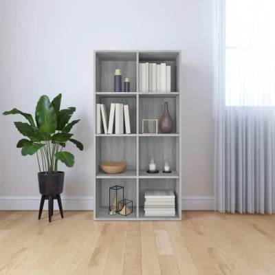Afbeelding van Boekenkast 66x30x130 cm bewerkt hout sonoma grijs