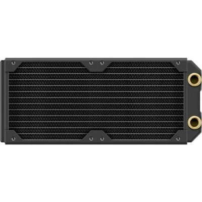 Afbeelding van Corsair Hydro X Series XR5 Neo Vloeibare koelradiator, koperen kern, geoptimaliseerd voor weinig lawaai, 2 ventilatorhouders 120 mm, schroefdraad G1/4 inch, zwart