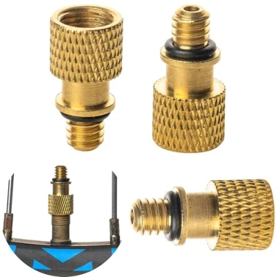Afbeelding van adapter voor Schrader ventiel op Dunlop ventiel, 3 stuks, AV naar DV MTB ventieladapter, motorventieladapter, autoventiel, ventieladapter normaal auto valve