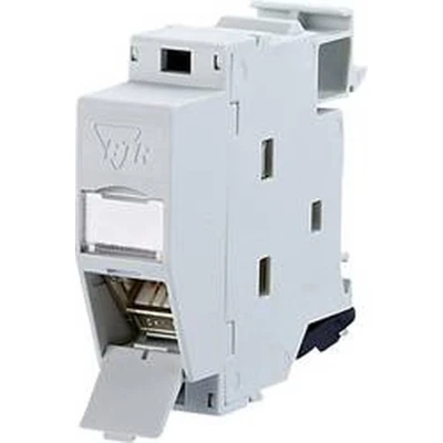 Afbeelding van Metz Connect 130B127003 E Netwerkdoos DIN rails CAT 6A Grijs wit (RAL 7035)