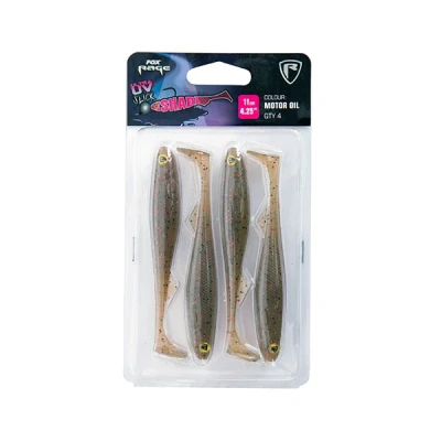 Afbeelding van Fox Rage Slick Shad Motor Oil Ultra UV Packs 11cm 4pcs