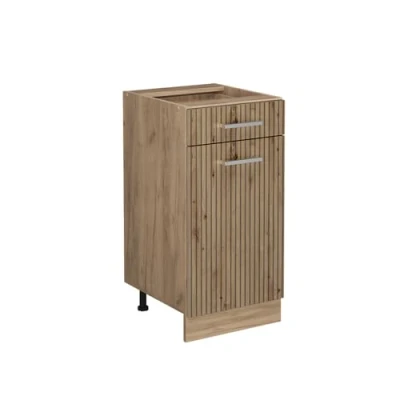 Afbeelding van Vicco Keukenonderkast R Line, Artisanaal eiken/Krachtige eik goud, 40 cm zonder werkblad