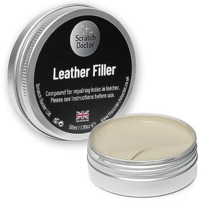 Afbeelding van Scratch Doctor Lederreparatiemiddel Opvullen van gaten scheuren, krassen en slijtplekken op leren meubels, autostoelen, schoenen tassen (beige, 50 ml)
