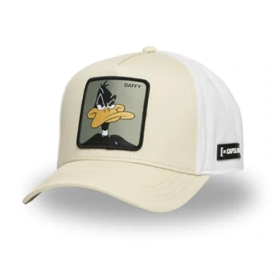 Afbeelding van Pet voor heren en dames, baseballpet Looney Tunes, verstelbaar door snapback, Beige/Wit, Eén maat