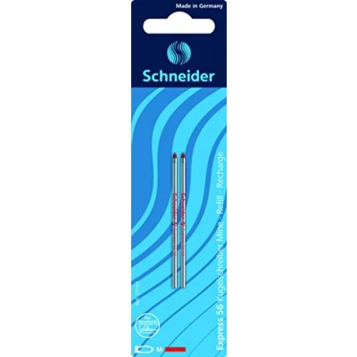 Afbeelding van Schneider balpenvulling Express 56 M rood blister a 2 stuks S 77151