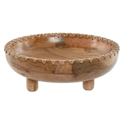 Afbeelding van Middenstuk Home ESPRIT Natuurlijk Mangohout Koloniaal 25 x 9 cm