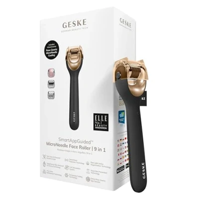 Afbeelding van Geske Microneedle FACE Roller 9 IN 1 Smartappguided Huidverzorgingstool, Maat: One Size, Gray
