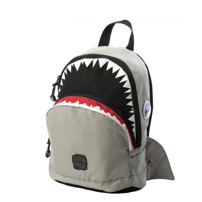 Afbeelding van Pick &amp; Pack Shark Shape Backpack S grey