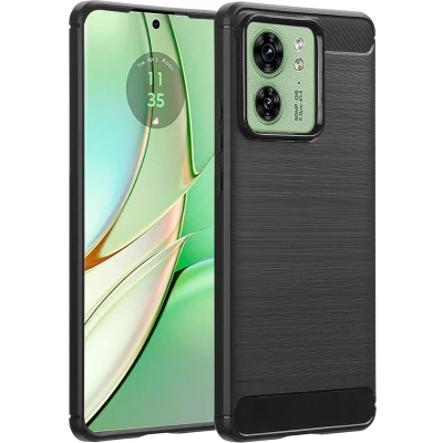 Afbeelding van imoshion Hoesje Geschikt voor Motorola Edge 40 Siliconen Brushed Backcover Zwart