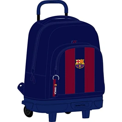 Afbeelding van Schoolrugzak met Wielen F.C. Barcelona Rood Marineblauw 33 X 45 22 cm