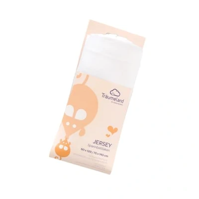 Image de TRAUMELAND TT02008 DRAP HOUSSE JERSEY BLANC 50 X 100 CM