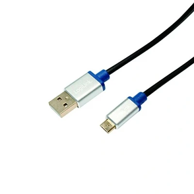 Afbeelding van LogiLink USB kabel 2.0 A stekker, micro B stekker 1.00 m Zwart BUAM210
