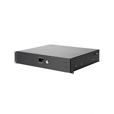 Afbeelding van Adam Hall 19&quot; Racklade2HE Alu zwart, gespoten Rack lade