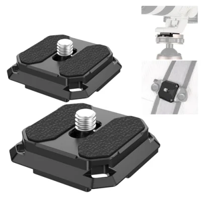 Afbeelding van NEEWER 2 stuks 38 mm vierkante snelsluitplaten Arca QR voor camera compatibel met Peak Design Capture V3, statiefkop schouderriem, snelschakelaar 4