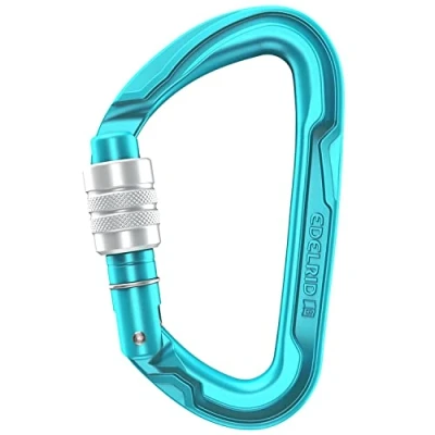 Afbeelding van Edelrid Pure Screw III Compacte en lichte D vormige karabiner Blauw