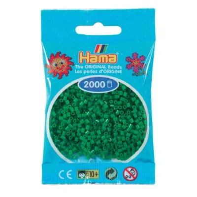 Afbeelding van Hama 501 10 zak met 2000 mini kralen (kleine Ø 2,5 mm) groen