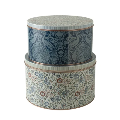 Afbeelding van Laura Ashley Set 2 Blikken Daniela en Peacock Rood