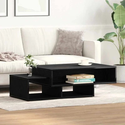 Afbeelding van vidaXL Salontafel 105x55x32 cm bewerkt hout zwart eikenkleur
