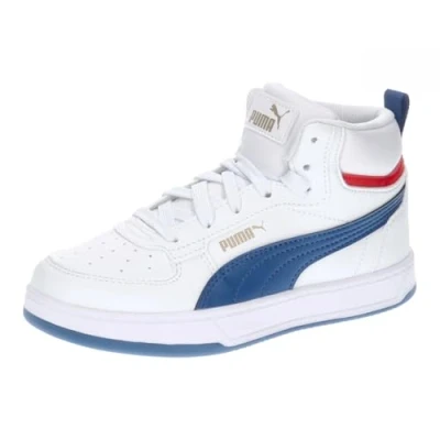 Afbeelding van Puma Caven 2.0 MID Unisex Sneakers hoog voor kinderen, Maat: 31, White/clyde royal/gold Kunststof