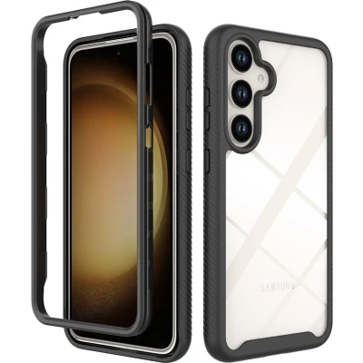 Afbeelding van iMoshion Hoesje Geschikt voor Samsung Galaxy S24 Plus 360 Full Protective Case Zwart / Transparant
