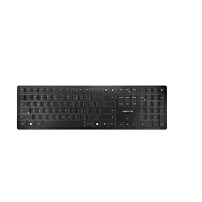 Image de CHERRY KW 9100 SLIM Clavier sans fil 2.4 GHz Bluetooth 4.0 QWERTY Anglais Europe commutateur : SX noir argent