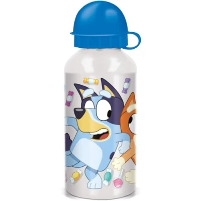 Afbeelding van Stor Herbruikbare aluminium fles van 400 ml SB BLUEY CANDY