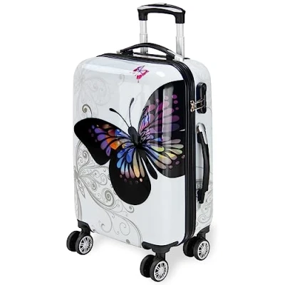 Afbeelding van Monzana Hard case koffer Vlinder M polycarbonaat 42L 56x37x23cm