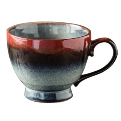 Afbeelding van koffiemok groot, cappuccino kopjes aardewerk, mok 500 ml, grote kop, van theekop met handvat, keramische koffiemok, porseleinen (stijl B)
