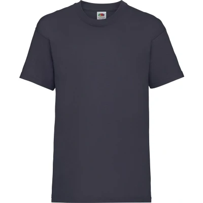 Afbeelding van Fruit Of The Loom Kinder / Kinderen Unisex Valueweight T shirt met korte mouwen (Donker Marine)