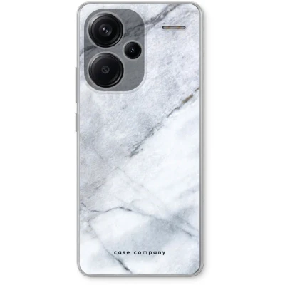 Afbeelding van Case Company® hoesje geschikt voor Xiaomi Redmi Note 13 Pro plus Witte marmer Soft Cover Telefoonhoesje Bescherming aan alle Kanten en Schermrand
