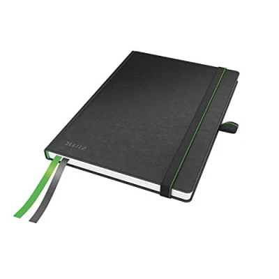 Afbeelding van Leitz Complete A5 Notitieboek met Hardcover Geruit Elastische Sluiting Zwart