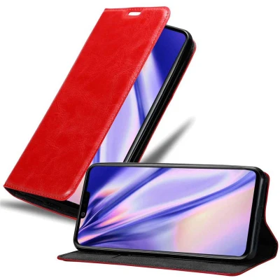 Afbeelding van Cadorabo Hoesje geschikt voor LG G8 in APPEL ROOD Beschermhoes met magnetische sluiting, standfunctie en kaartvakje Book Case Cover Etui