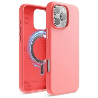 Afbeelding van elago Magnetische siliconen Beschermhoes, compatibel met iPhone 16 Pro Max, 6,9 inch, alle MagSafe accessoires, geïntegreerde magneten, zachte grip, schokbestendig
