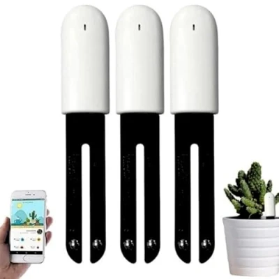 Afbeelding van 4 Hop 1 sensor bodemtester, luchtvochtigheid plant meter vloer, intelligente hygrometer plant, automatische bewaking van de luchtvochtigheid/licht/vruchtbaarheid/temperatuur, voor Mijia app (3 stuks)