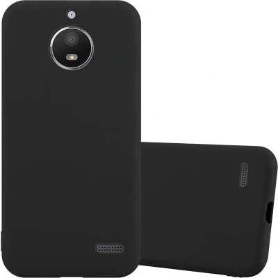 Afbeelding van Cadorabo Hoesje geschikt voor Motorola MOTO E4 in CANDY ZWART Beschermhoes gemaakt van flexibel TPU silicone Case Cover