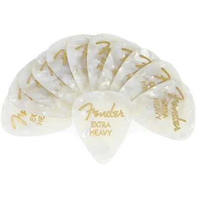 Afbeelding van Fender 351 Plectrum Extra Heavy Wit Parelmoer 12 pack
