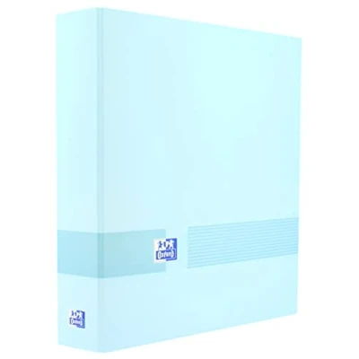 Afbeelding van Oxford, Ordner met 4 ringen, A4+, extra harde kaft, 40 mm rug, pastelblauw