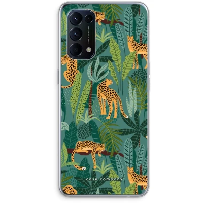 Afbeelding van Case Company® hoesje geschikt voor Oppo Find X3 Lite Luipaard 2 Soft Cover Telefoonhoesje Bescherming aan alle Kanten en Schermrand