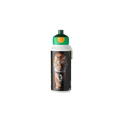 Image de Mepal Gourde Pop up Campus Étanche pour L&#039;école Réutilisable Enfant Sans BPA et Lavable au Lave Vaisselle 400 ml Wild Tiger