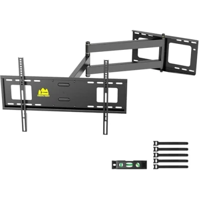 Afbeelding van FORGING MOUNT Extra lange muurbeugel van 109 cm, draaibaar, kantelbaar, scharnierarm, voor platte/gebogen tv, 32 tot 80 inch, gewicht 50 kg, VESA 600 x 400 mm (max)