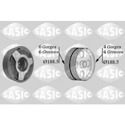 Afbeelding van SASIC 9001806 Krukaspoelie AUDI: A4 B7 Avant, B6 Saloon