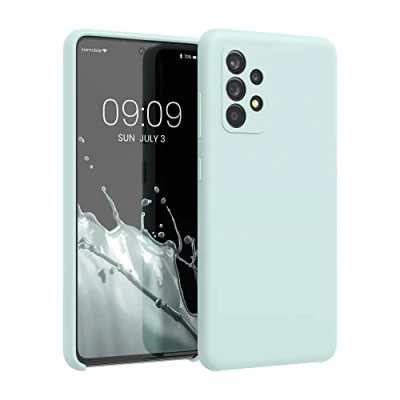 Afbeelding van kwmobile telefoonhoesje geschikt voor Samsung Galaxy A52 / 5G A52s Hoesje met siliconen coating Smartphone case in cool mint