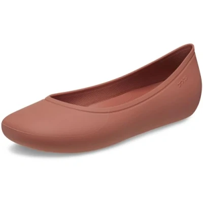 Afbeelding van Crocs Brooklyn Flat W 209384 2DT, Vrouwen, Kastanjebruin, Sneakers, maat: 38/39