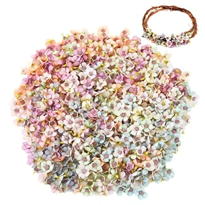 Afbeelding van HCRXVV 120 stuks mini kunstbloemen, bloemendecoratie, bruiloftsdecoratie, taartdecoratie, bloemen, taartdecoratie