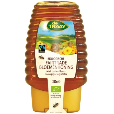 Afbeelding van De Traay Biologische Fairtrade Bloemenhoning 365g