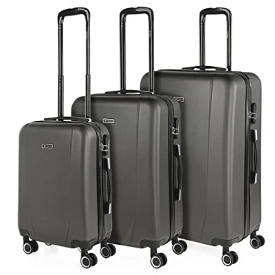 Afbeelding van ITACA trolley koffers, ABS Harde buitenbekleding, bestendig en licht. Telescopische handgreep, 2 handvatten, 4 wielen. Geïntegreerd slot. Lage kosten, klein, gemiddeld, groot