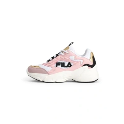 Afbeelding van Fila Collene LOGO Unisex Sneakers laag voor kinderen, Maat: 31, White/powder pink Textiel/ synthetisch