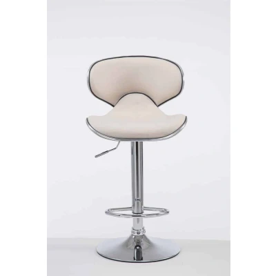 Afbeelding van Barkruk Notodden Stof Chrome frame Crème