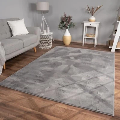 Afbeelding van TT Home Shaggy Tapijt, hoogpolig, pluche, effen, modern, kleur: antraciet, afmetingen: 200 x 290 cm